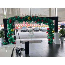 Organic balloon arch for corporate event